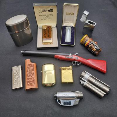 Variety of Lighters & Lighter Cases
