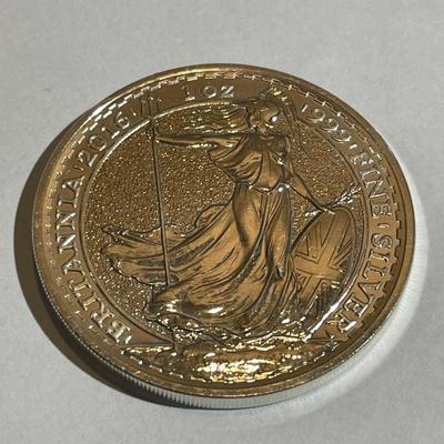 2016 Great Britain 1 0z Silver .999 Britannia in Choice BU Condition Coin.