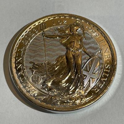 2023 Great Britain 1 0z Silver .999 Britannia in Choice BU Condition Coin.
