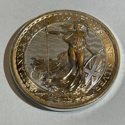2023 Great Britain 1 0z Silver .999 Britannia in Choice BU Condition Coin.