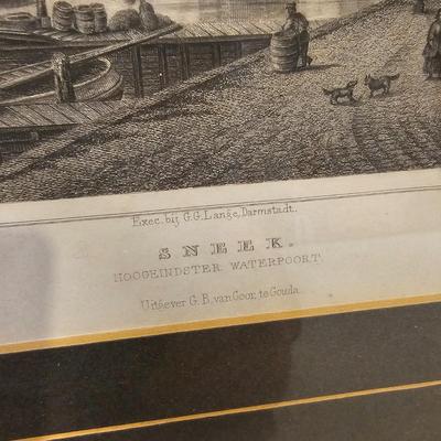 Three Prints of Dutch Ports & Sailing Ships (L-JS)