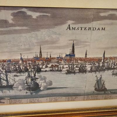 Three Prints of Dutch Ports & Sailing Ships (L-JS)
