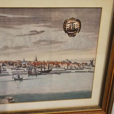 Three Prints of Dutch Ports & Sailing Ships (L-JS)