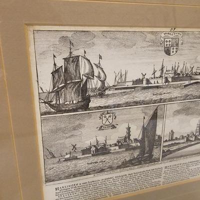 Three Prints of Dutch Ports & Sailing Ships (L-JS)