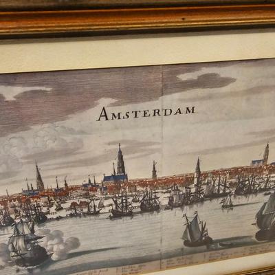 Three Prints of Dutch Ports & Sailing Ships (L-JS)