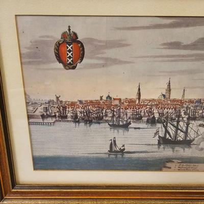 Three Prints of Dutch Ports & Sailing Ships (L-JS)