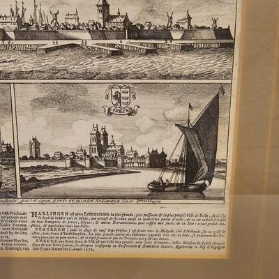 Three Prints of Dutch Ports & Sailing Ships (L-JS)