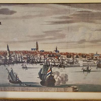 Three Prints of Dutch Ports & Sailing Ships (L-JS)