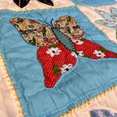 60s Butterfly & Flower quilt