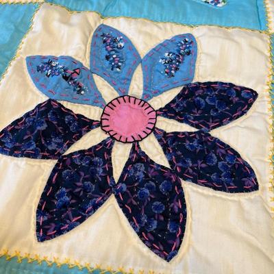 60s Butterfly & Flower quilt