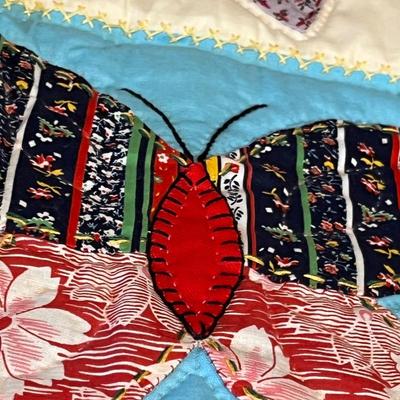 60s Butterfly & Flower quilt