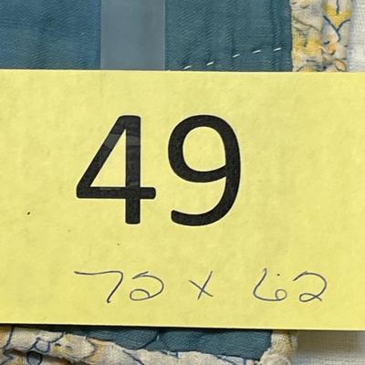 Blue & White with floral print Quilt