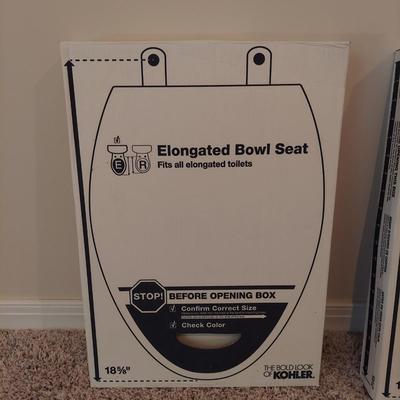 Three Kohler Elongated Toilet Bowl Seats (BSR-BBL)