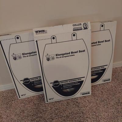 Three Kohler Elongated Toilet Bowl Seats (BSR-BBL)