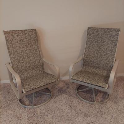 Two Tropitone Swivel Patio Chairs (BSR-BBL)