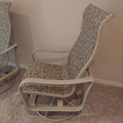 Two Tropitone Swivel Patio Chairs (BSR-BBL)