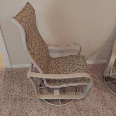 Two Tropitone Swivel Patio Chairs (BSR-BBL)