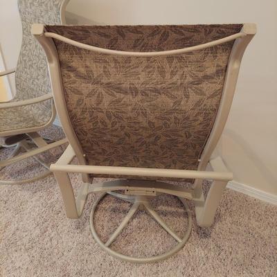 Two Tropitone Swivel Patio Chairs (BSR-BBL)