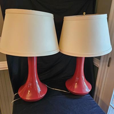 Pair of Contemporary Ceramic Lamps (LR-DW)