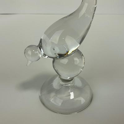 -24- VIKING | Clear Glass Mid Century Long Tail Bird