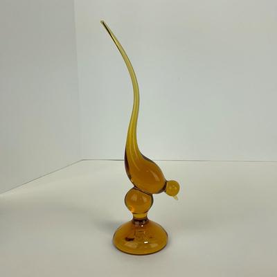 -25- VIKING | Mid Century Amber Long Tail Bird