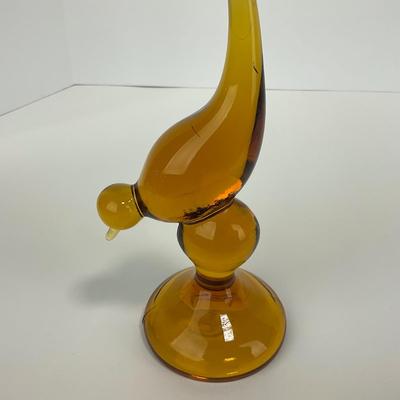 -25- VIKING | Mid Century Amber Long Tail Bird