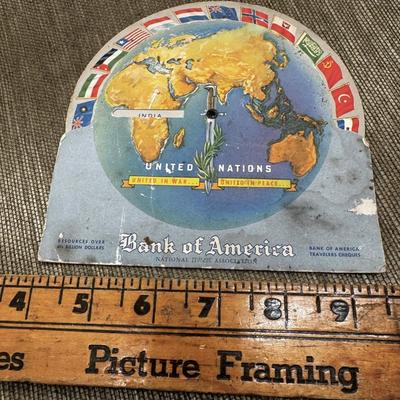 LOT 25 - Vintage Moveable Bank of America United Nations "United in War - United in Peace"