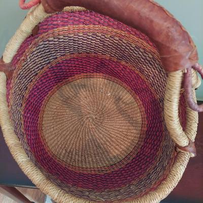 Handwoven Basket and Wicker Fruit Display (LR-BBL)