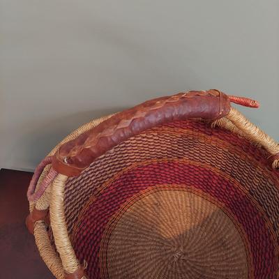 Handwoven Basket and Wicker Fruit Display (LR-BBL)