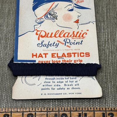 LOT 27 - Vintage Pullastic and Holdtite Hat Holders / Hat Elastics