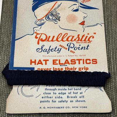 LOT 27 - Vintage Pullastic and Holdtite Hat Holders / Hat Elastics