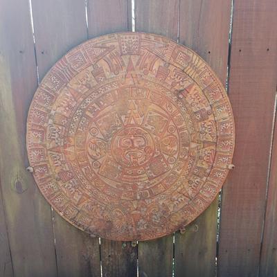 Stone Aztec Calendar Wall Hanging (BLR-BBL)