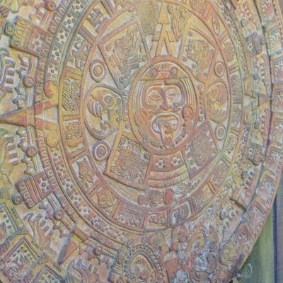 Stone Aztec Calendar Wall Hanging (BLR-BBL)