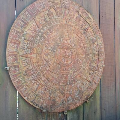 Stone Aztec Calendar Wall Hanging (BLR-BBL)