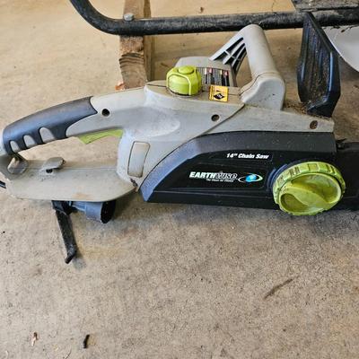 Central Machinery Electric Log Splitter and an EarthWise Electric Chainsaw (G-DW)