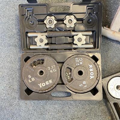 Weider Pro Bench & York Dumbbell Sets (G-SS)