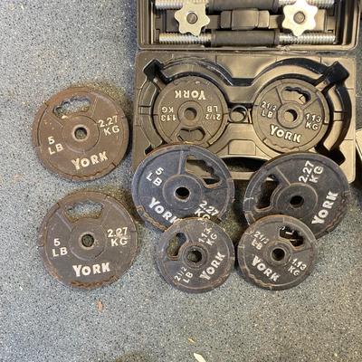 Weider Pro Bench & York Dumbbell Sets (G-SS)