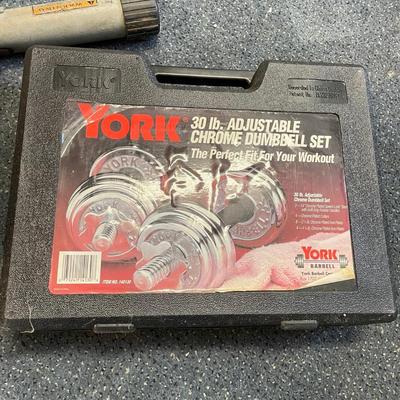 Weider Pro Bench & York Dumbbell Sets (G-SS)