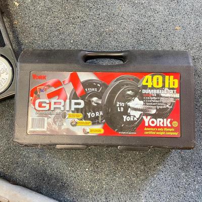 Weider Pro Bench & York Dumbbell Sets (G-SS)