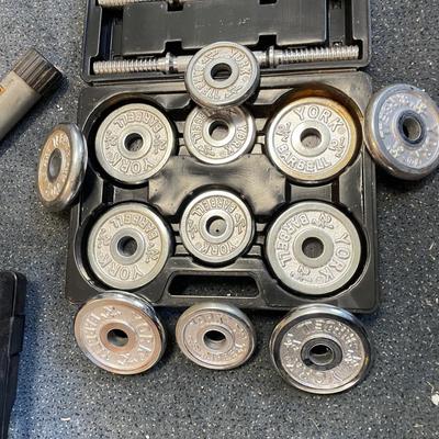 Weider Pro Bench & York Dumbbell Sets (G-SS)