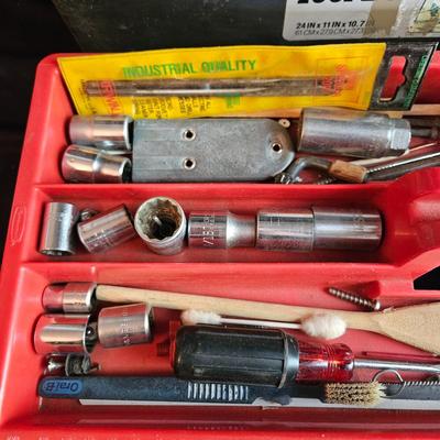 Stanley and Rubbermaid Tool Boxes with Hand Tools (G-DW)