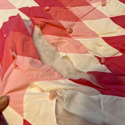 Pink & White Starburst Quilt