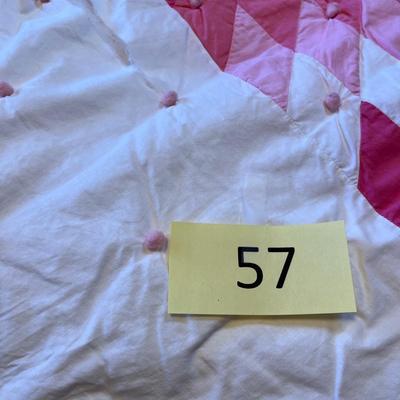 Pink & White Starburst Quilt