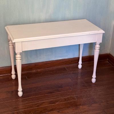White Painted Piano Bench