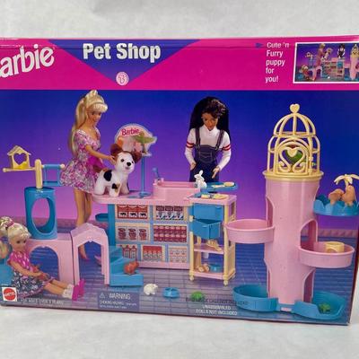 Barbie Pet Shop Accessories Playset Fog Grooming Station Cat Tree Feeding Station