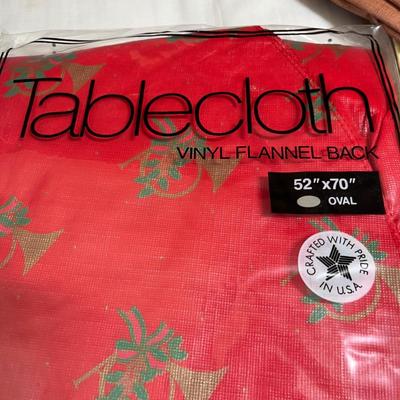 Plastic table clothes