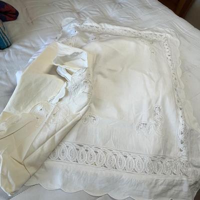 Lace edge table clothes
