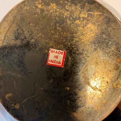 Vintage India Brass Vase 10in