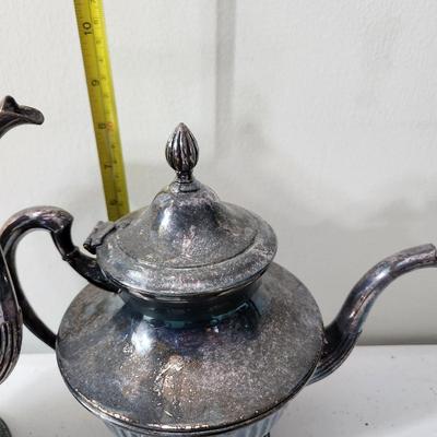 4 Pc S.F. Co. EPC 591 1/2 Silverplate Coffee Tea Pot Creamer Sugar Bowl