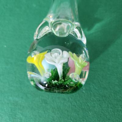 2 Vintage Joe St. Clair Art Glass Candle Holder Vase